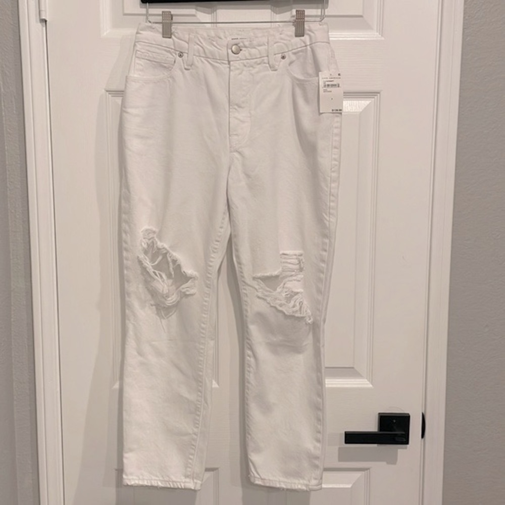 🆕 Good American white distressed denim jeans size 2/26 D11 - Picture 4 of 11